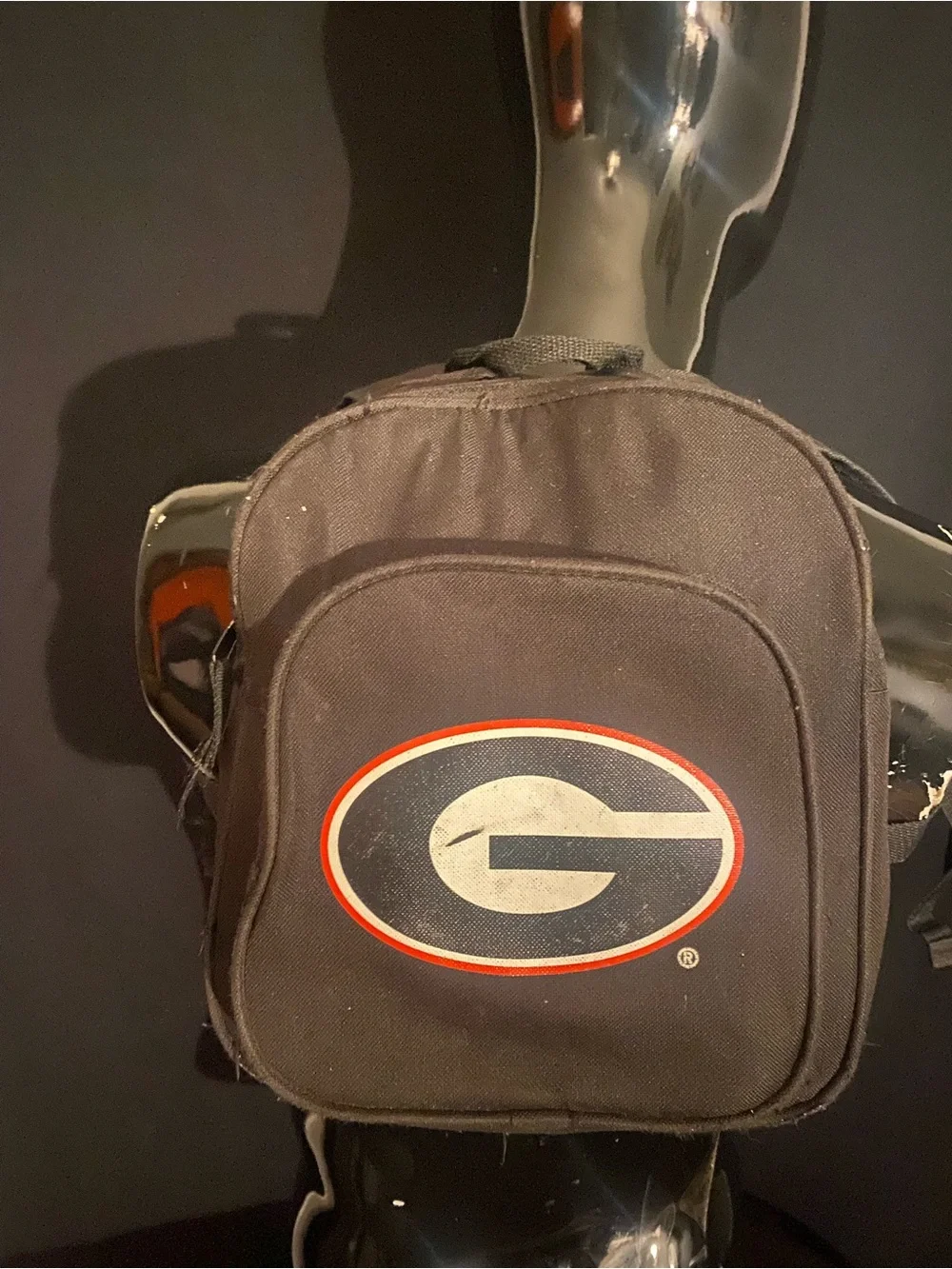 Black Messenger Bag with Team Logo - Men Bags
